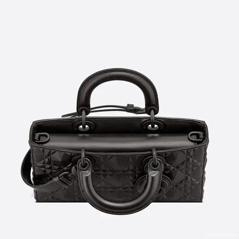 Cheap Diamond with Calfskin Motif Black Bag Lady Medium D-Joy Cannage Ultramatte 0504 Luxury